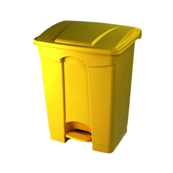 Yellow 90 Litre Plastic Pedal Bin
